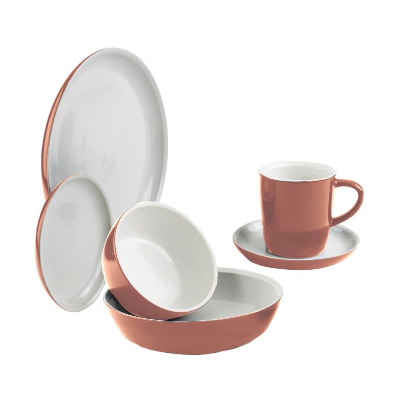 1125835 CW by CW Everyday Dinnerware Set Red Clay