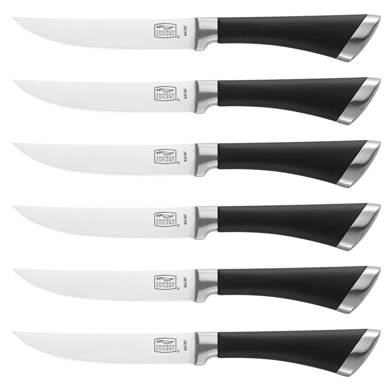 1134937 CC Cutlery Silo Square Fusion Soft Grip 6 piece Steak Knife Set 1