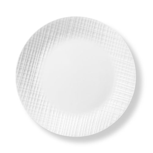 1135339 CO Tabletop Silo Square Linen Weave Embossed Dinner Plate