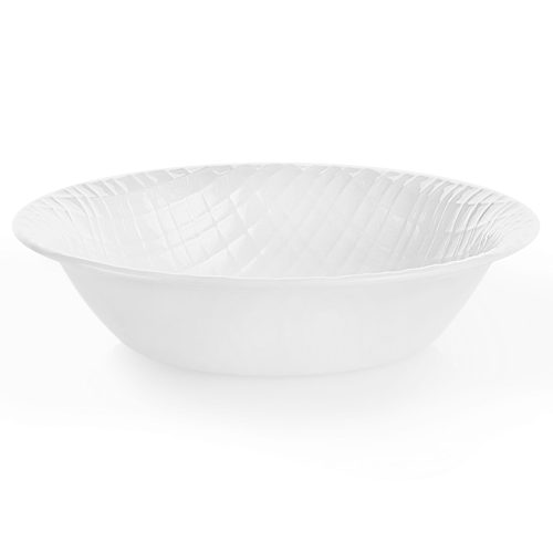 1135342 CO Tabletop Silo Square Linen Weave Embossed Bowl