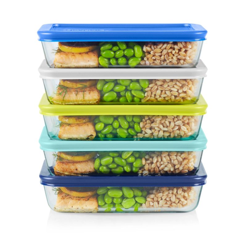 1139923 PY Storage Silo Square Meal Prep 10pc DSST stack food