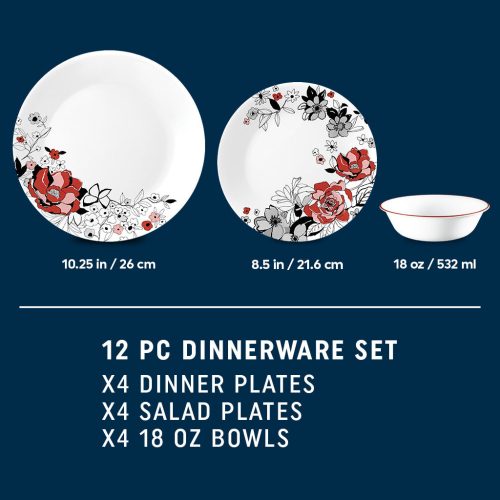 CO 1149526 Chelsea Rose 12pc Dinnerware Set ATF Square Tile5